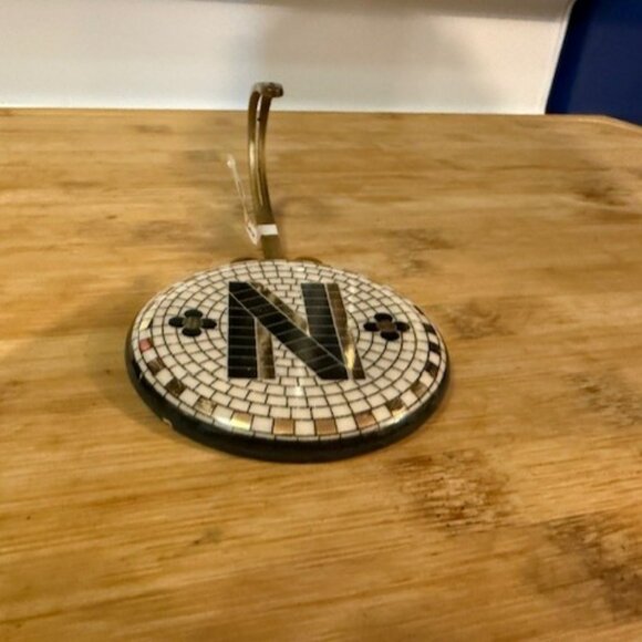 NWT - Anthropologie Bistro Tile Monogram Hook – Letter N - Picture 11 of 16